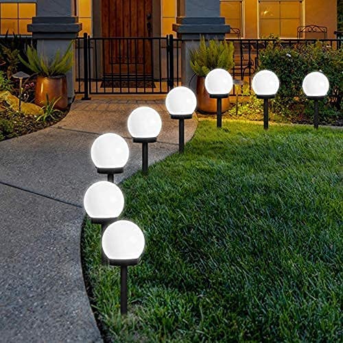 Weldecor Weldeocor Unbreakable PVC Milky White Doom Shape Outdoor Waterproof RustResistant Set Of 12 Globe Light For Home Office Resort Hotel Garden Banquet Main Gate Boundary - Image 2