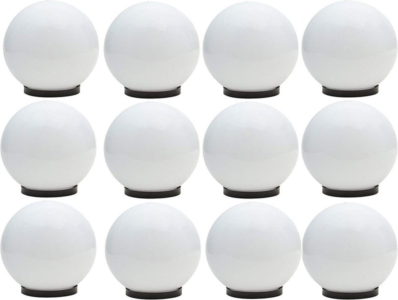 Weldecor Weldeocor Unbreakable PVC Milky White Doom Shape Outdoor Waterproof RustResistant Set Of 12 Globe Light For Home Office Resort Hotel Garden Banquet Main Gate Boundary - Image 1