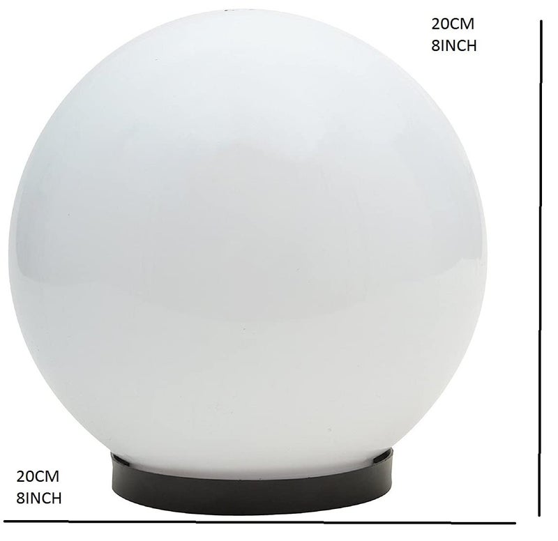 Weldecor Weldeocor Unbreakable PVC Milky White Doom Shape Outdoor Waterproof RustResistant Set Of 12 Globe Light For Home Office Resort Hotel Garden Banquet Main Gate Boundary - Image 3