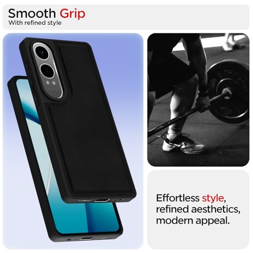 Pikkme Back Cover for OnePlus Nord CE 4 Lite 5G | PU Leather, Full Camera Protection, Super Soft-Touch & Raised Edges Bumper Case (Black) - Image 3