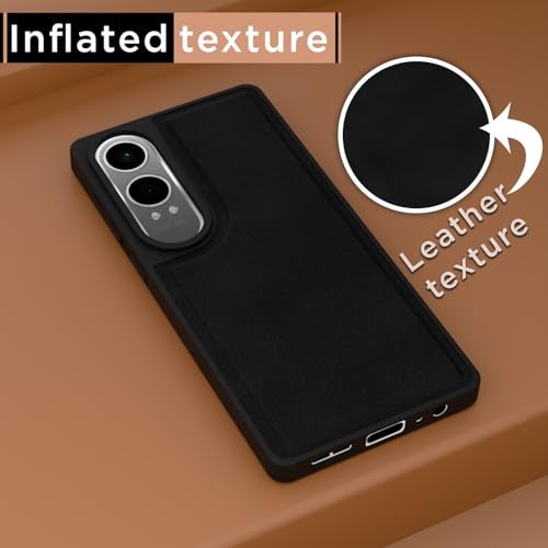 Pikkme Back Cover for OnePlus Nord CE 4 Lite 5G | PU Leather, Full Camera Protection, Super Soft-Touch & Raised Edges Bumper Case (Black) - Image 2