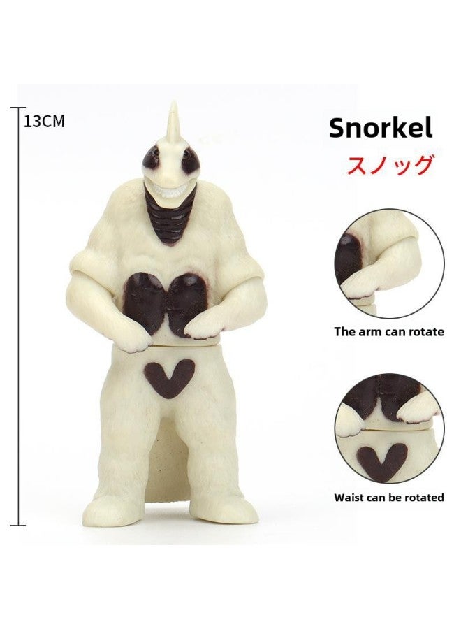 Children's Soft Rubber Monster Ultraman Toy Joint Movable Fall-resistant Interactive Hand-held Model Stall Wholesale-Color:105.sino Grids - Image 1