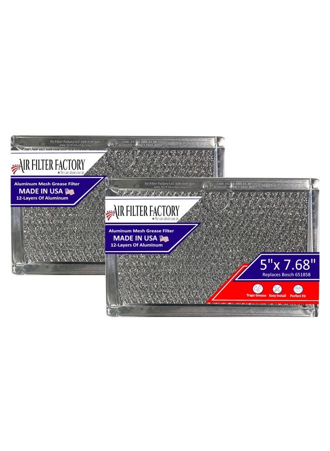 Air Filter Factory Replacement For WB06X10608 GE 5 x 7.62 x 0.09 Inches Microwave Oven Aluminum Mesh Grease 12-Layer Vent Hood Filter 2-Pack - Image 1