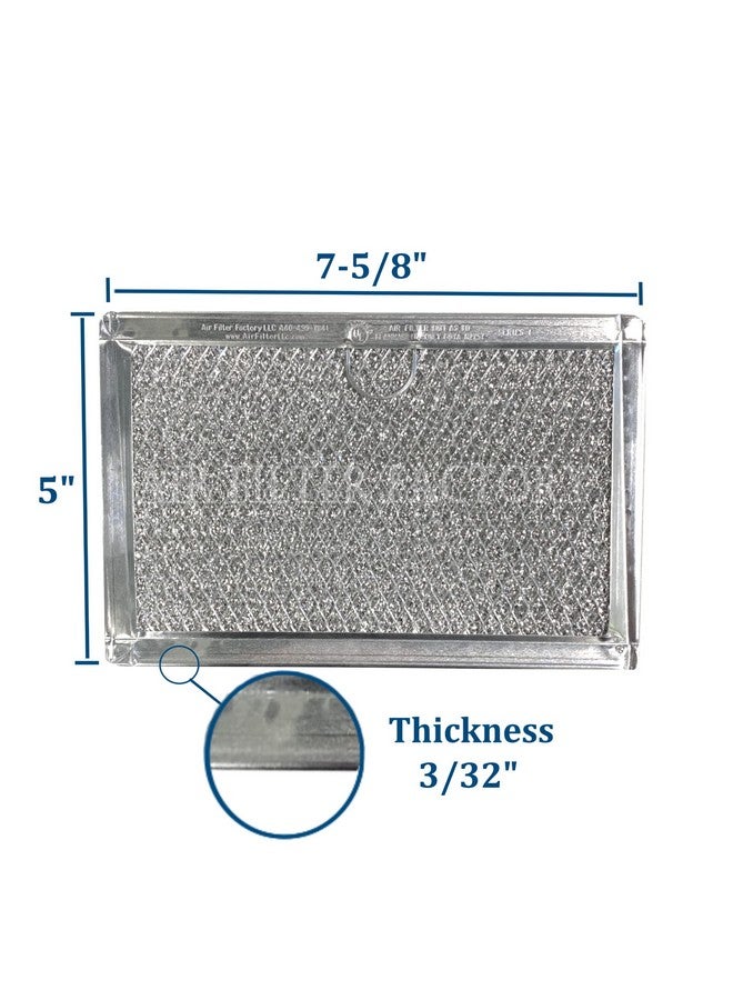 Air Filter Factory Replacement For WB06X10608 GE 5 x 7.62 x 0.09 Inches Microwave Oven Aluminum Mesh Grease 12-Layer Vent Hood Filter 2-Pack - Image 2