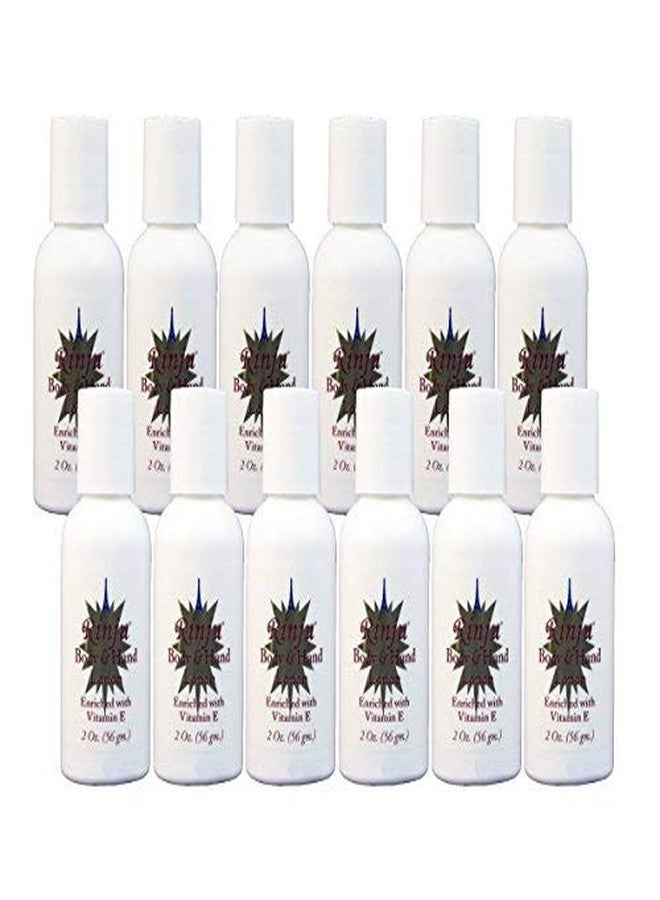 Rinju Body & Hand Lotion - Pack of 12 Non-Greasy Lotions for Women & Men - 2 oz. Lotion for Extremely Dry Skin - Vitamin E Moisturizer Soothes & Softens Skin - Image 1