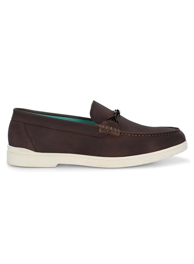 NOAK NO ANIMAL KILLED Casual Leather Material Slip-on Loafers Shoes Comfortable Shoes for Men|Brown|8 UK - Image 3