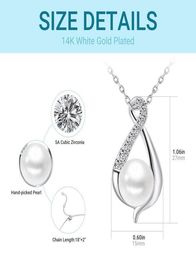 ايه إي لايف قلادة لؤلؤ من AiliFe للنساء، قلادة سلسلة من اللؤلؤ المختار بعناية من فئة AAA+ مع زركونيا مكعبة - Image 4