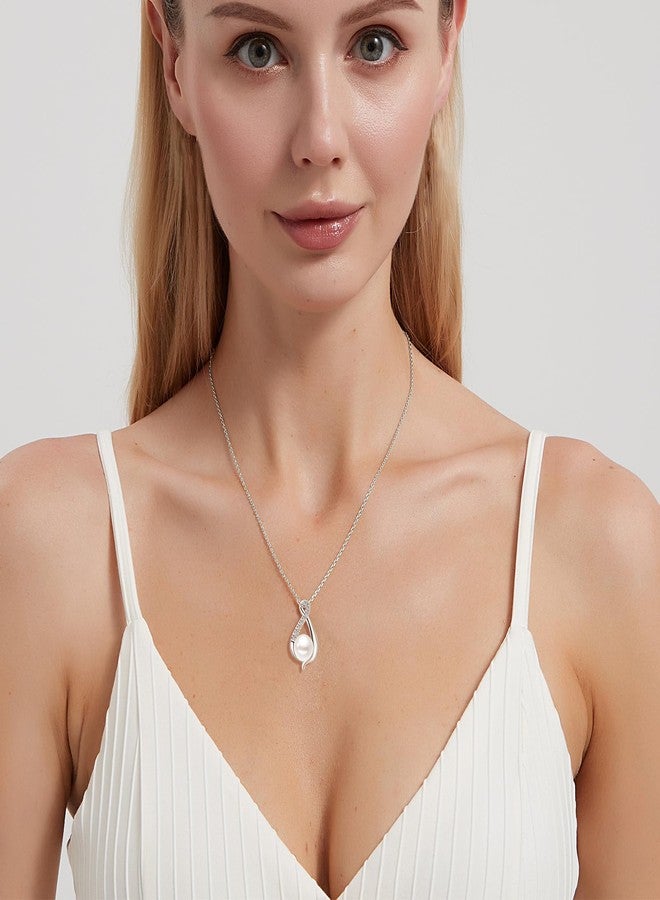 ايه إي لايف قلادة لؤلؤ من AiliFe للنساء، قلادة سلسلة من اللؤلؤ المختار بعناية من فئة AAA+ مع زركونيا مكعبة - Image 5