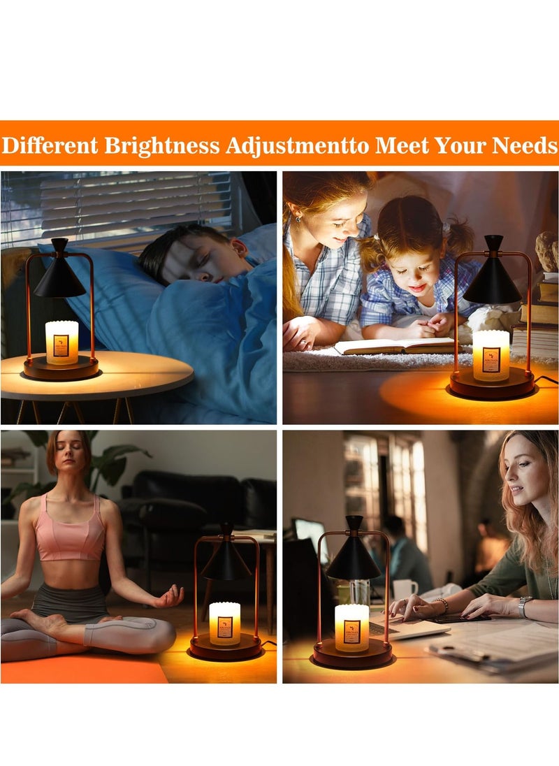 Arabest - Candle Warmer Lamp with Timer, Dimmable Candle Lamp, Electric Candle Melter, Compatible with Small and Large Candles, with 2 Bulbs, Aromatic Candle Holders for Home Decor - Image 1