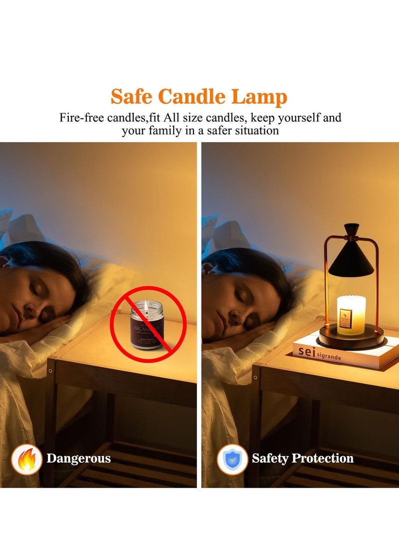 Arabest - Candle Warmer Lamp with Timer, Dimmable Candle Lamp, Electric Candle Melter, Compatible with Small and Large Candles, with 2 Bulbs, Aromatic Candle Holders for Home Decor - Image 1