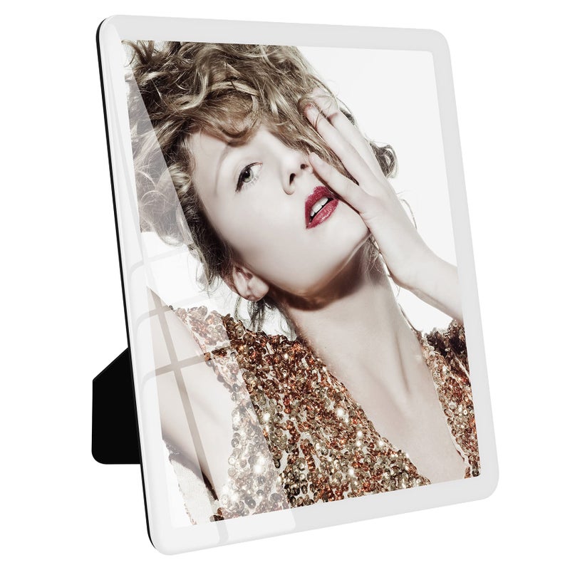 Bluesun 8x10 Picture Frame White Standing can be Vertical and Horizontal  Real Glass Frames Cool 810 Photo Frame Wall Frames Gifts for Women Girlfriend Mom Sisters and Loved Ones8x10 white