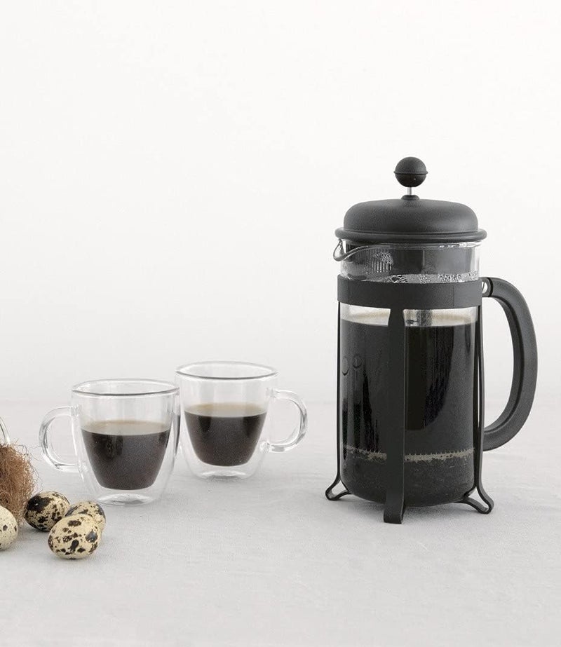 Bodum Set of 2 Bistro Double-Wall Insulated Mugs, 300mL, Heat-Resistant Borosilicate Glass - Image 4