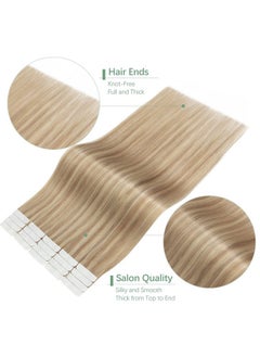 SEGO Ego Tape In Hair Extensions Human Hair 20Pcs 50G/Pack Tape In Remy Human Hair Extensions Hair Extensions Straight Seamless For Women 14/16/18/20/22 Inches  - Image 5