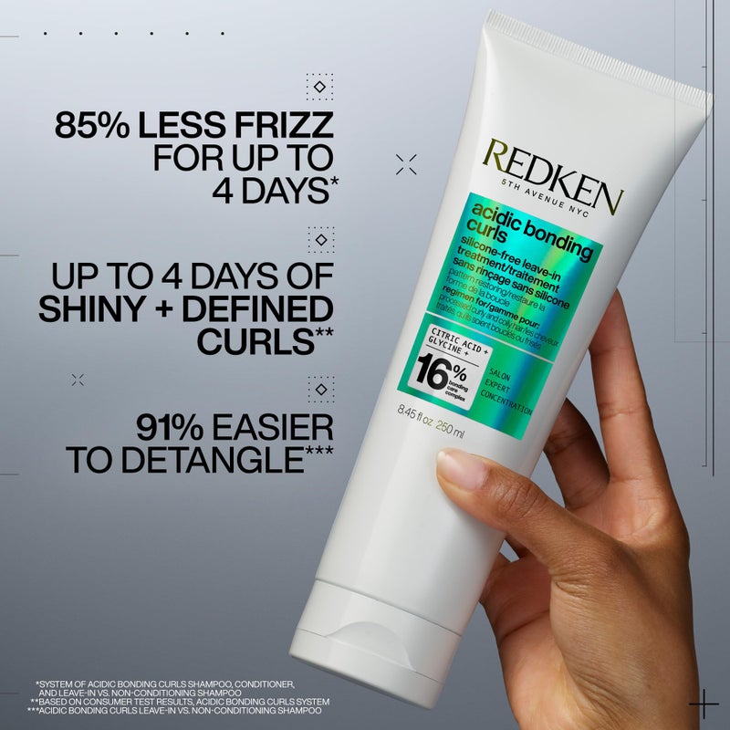 Redken Acidic Bonding Curls Leave-In Treatment For Curly & Coily Hair - Heat Protectant, Repairs & Defines Damaged Curls, Detangles & Conditions - Image 2