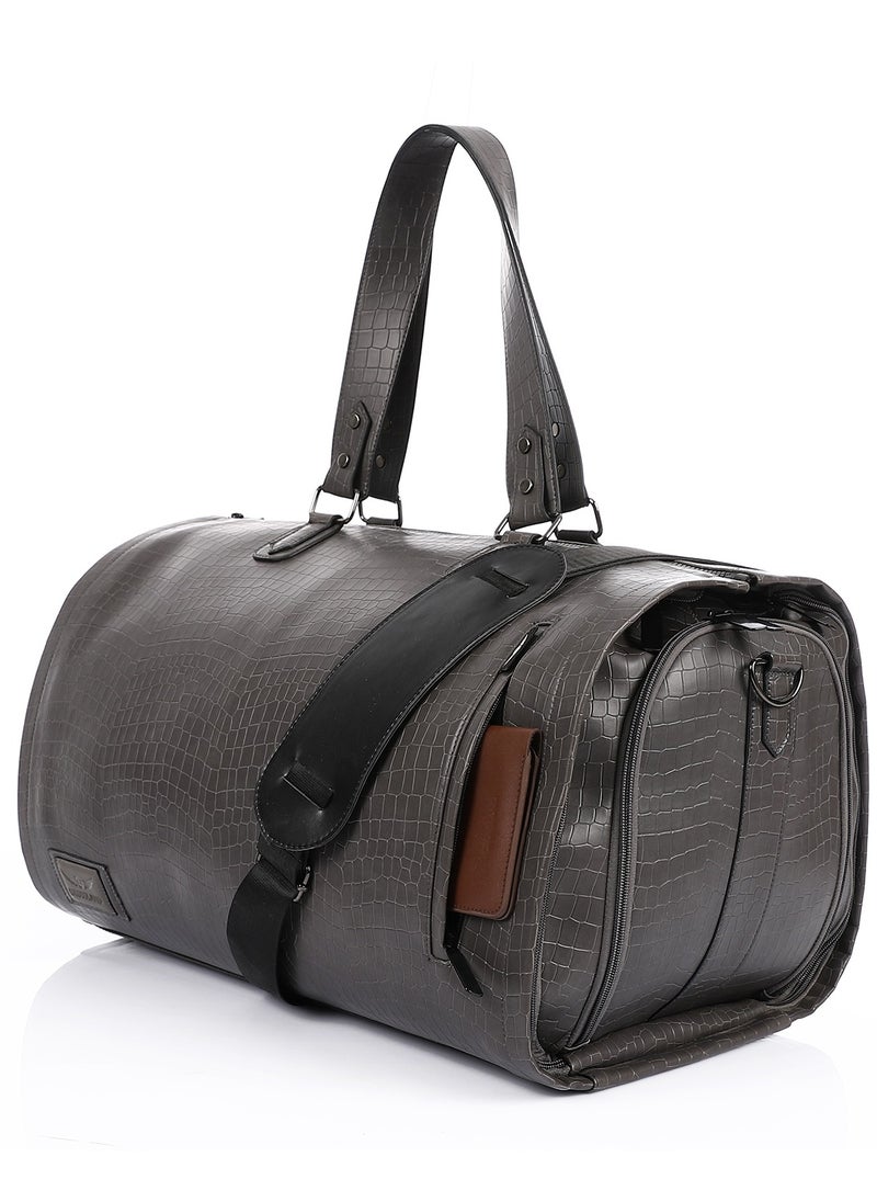 Crossland CROSSLAND Multifunctional Convertible Garment Duffel Bag Suit Storage Bag With Shoe Pouch Large Capacity Carry On Luggage For Travel -Cashmere  - Image 2
