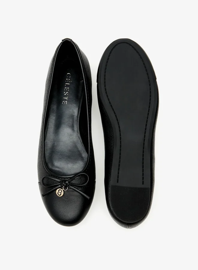 Celeste Women's Bow Accent Slip-On Ballerina Shoes