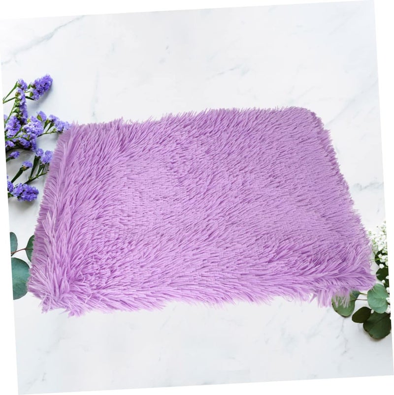 Toyvian Oversized Plush Blanket Warm Dog Cushion for Winter Comfortable Cat Mat Lightweight Machine Washable for Dogs and Cats Purple S - Image 4