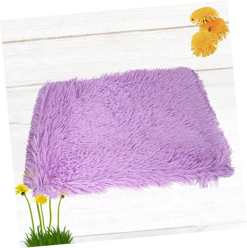 Toyvian Oversized Plush Blanket Warm Dog Cushion for Winter Comfortable Cat Mat Lightweight Machine Washable for Dogs and Cats Purple S - Image 5