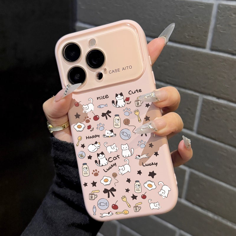 [High-Transparency Lens Film] Liquid Silicone Suitable for Apple 17 Promax Mobile Phone Case Iphone16 Women''s Model 15 - Image 4