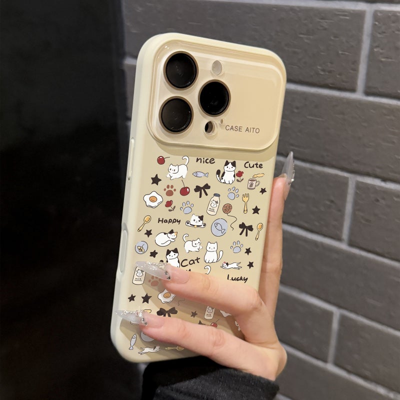 [High-Transparency Lens Film] Liquid Silicone Suitable for Apple 17 Promax Mobile Phone Case Iphone16 Women''s Model 15 - Image 1