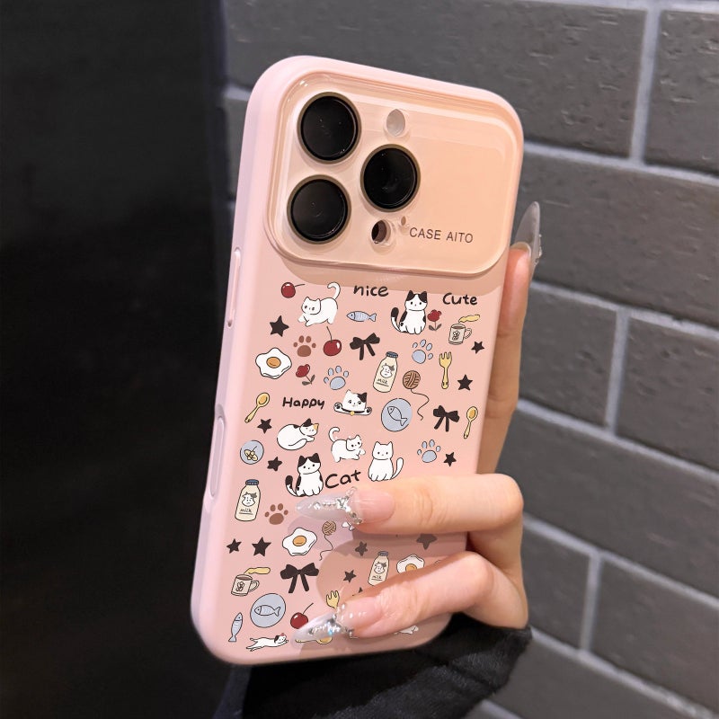 [High-Transparency Lens Film] Liquid Silicone Suitable for Apple 17 Promax Mobile Phone Case Iphone16 Women''s Model 15 - Image 3