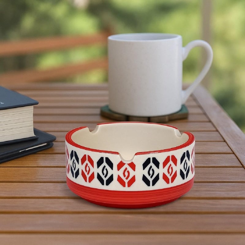 Kittens Handpainted Ceramic Ash Tray Set of 2 – Unique Colors & Patterns | Tabletop Ashtrays for Home, Office, Café | Easy to Clean | Durable, Decorative & Gift-Ready Smoking Accessory - Image 3