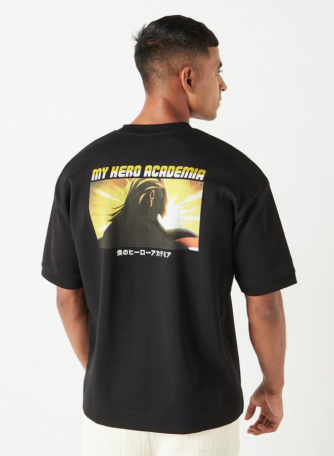 SP Characters Graphic Print T-shirt with Crew Neck and Short Sleeves - Image 1