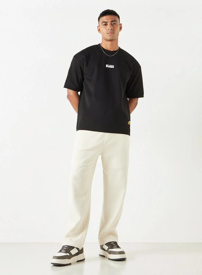 SP Characters Graphic Print T-shirt with Crew Neck and Short Sleeves