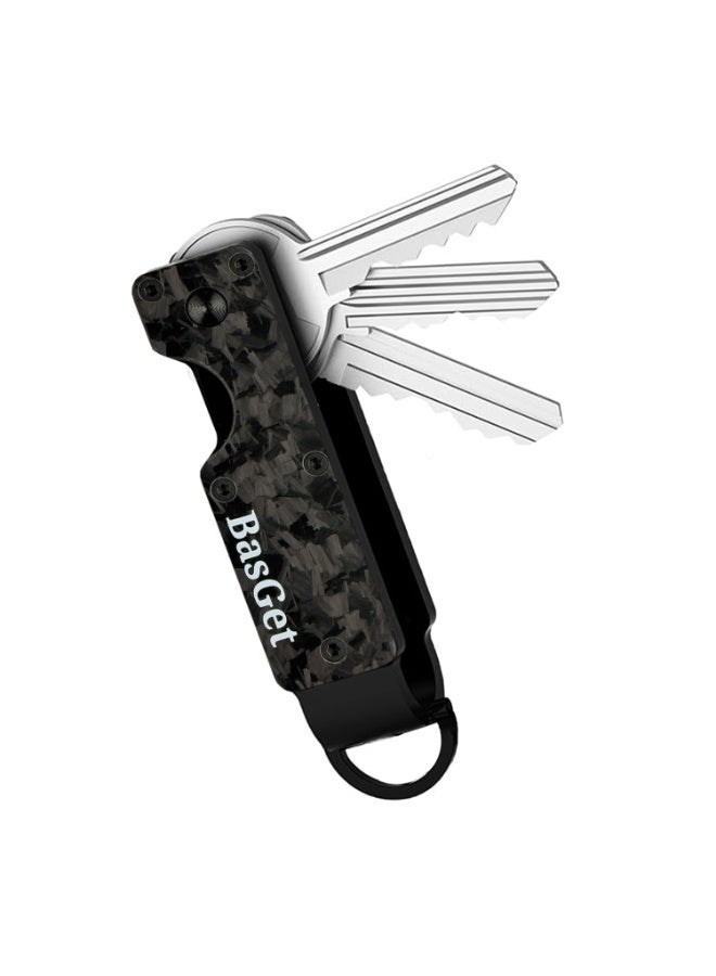 BasGet Real Carbon Fiber And Aluminum Key Holder - Image 2