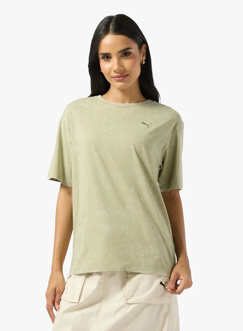PUMA Elevated Essentials Acid Wash Women's Tee
