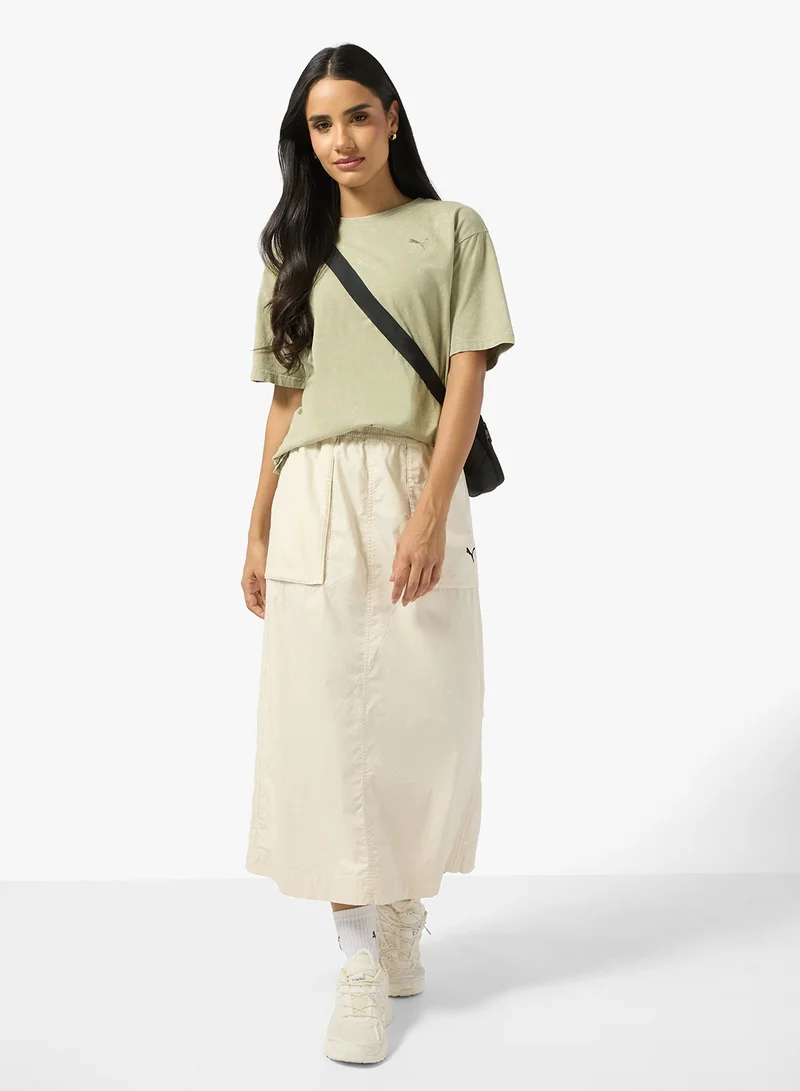 PUMA  Elevated Essentials Acid Wash Women's Tee for Women | Best Price UAE