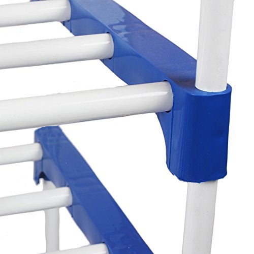 Ebee 12 Pairs plastic Shoe Rack (Blue, 6 Shelves) - Image 5