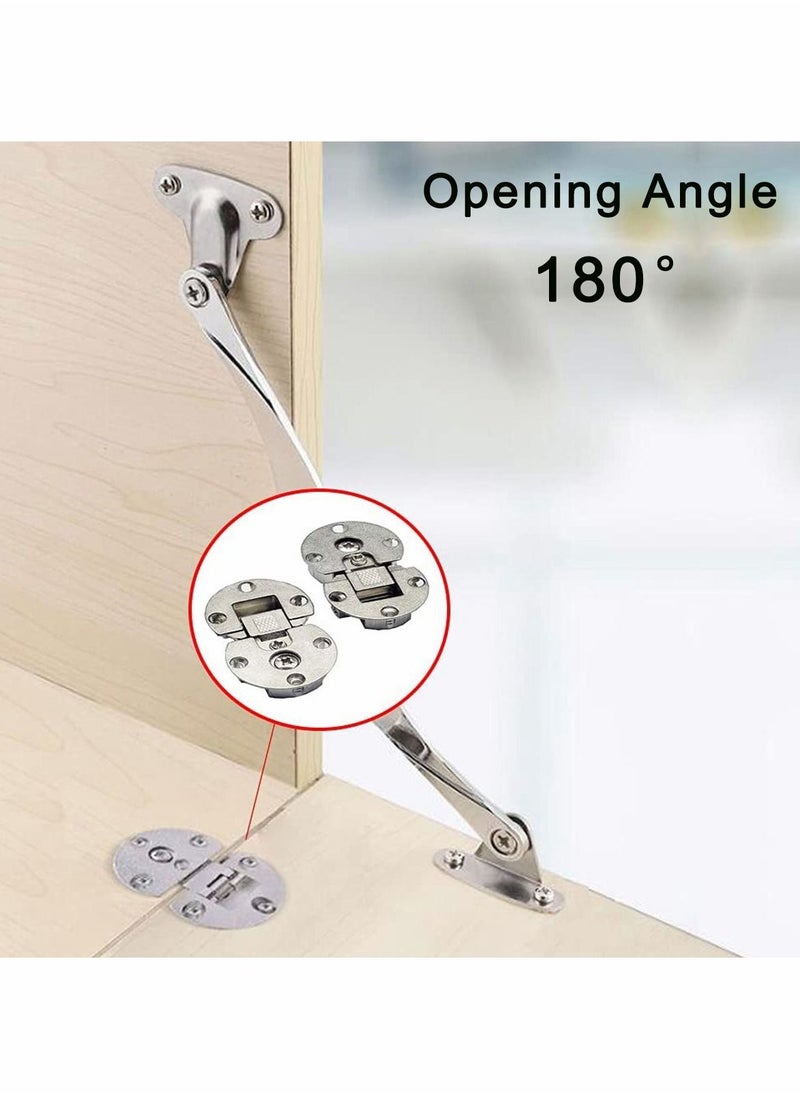 Y&D 2Pack Folding Table Hinge 1/4in 90° Adjustable Concealed for Cupboard Cabinet Furniture Doors Hinges Door Hardware  - Image 4