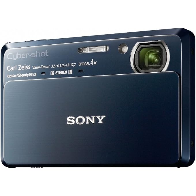 Sony DSC-TX7 10.2MP CMOS Digital Camera with 4x Zoom with Optical Steady Shot Image Stabilization and 3.5 inch Touch Screen LCD (Blue) - Image 1