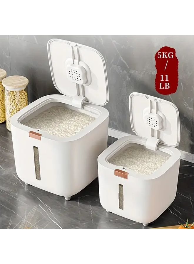 Large 22.05LB Airtight Food Storage Container with White Lid Heavy Duty Plastic - Image 4