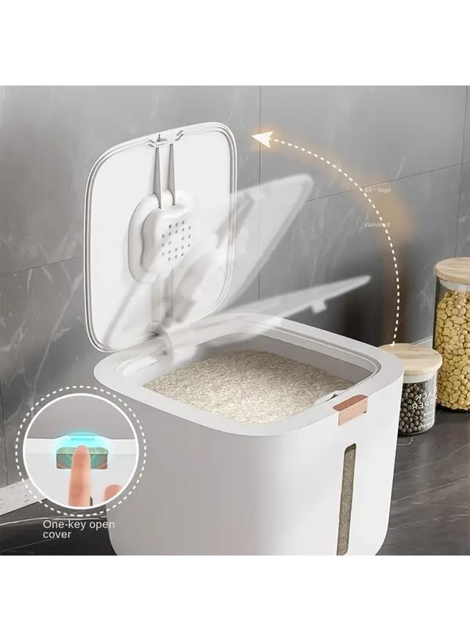 Large 22.05LB Airtight Food Storage Container with White Lid Heavy Duty Plastic - Image 2