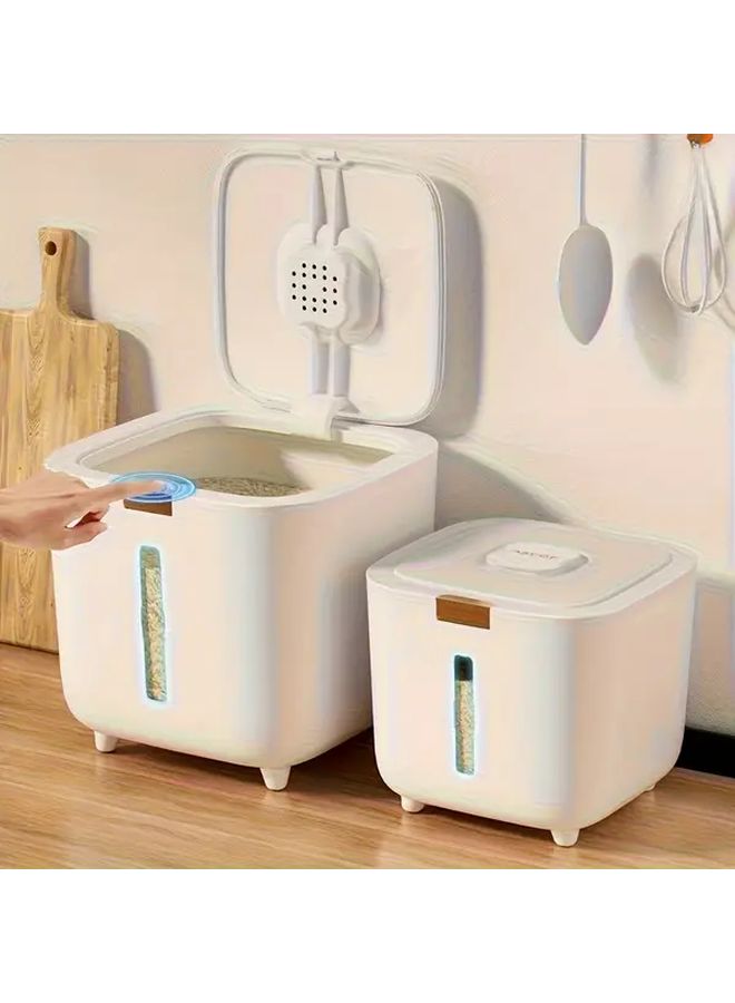 Large 22.05LB Airtight Food Storage Container with White Lid Heavy Duty Plastic - Image 1