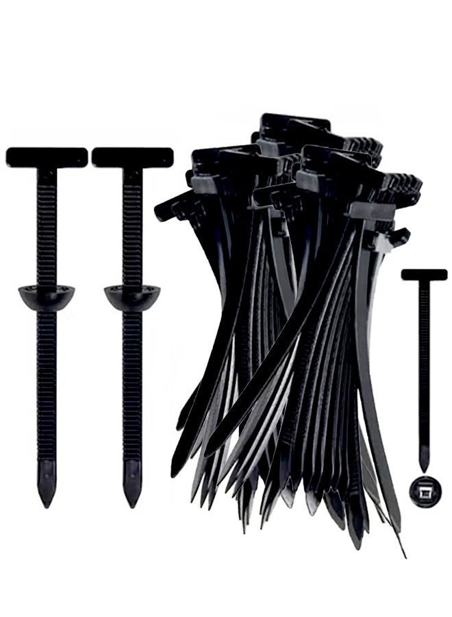 100pcs Heavy-duty Self-locking Nylon Cable Ties - Multi-purpose Plastic Cable Ties for auto repair, office, and outdoor use, including storage racks, auto repair accessories, multi-functional design, nylon cable ties Multi - purpose plastic cable tie buckle tool for daily car repair - Image 2