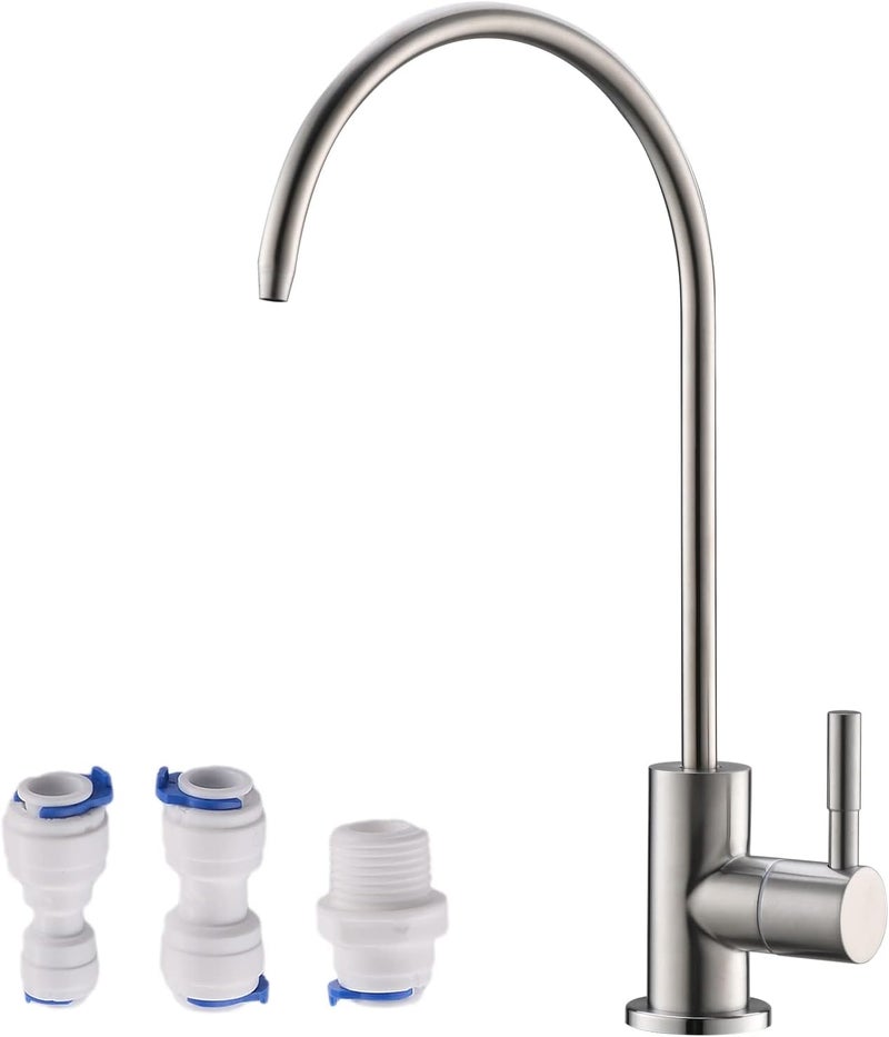 havin RO Water Filter Faucet,Drinking Water Faucet fits Most Water Filtration System, Kitchen Reverse Osmosis Faucet,Bar Sink Faucet,Filter Tap,Lead-Free Stainless Steel,Non-Air-Gap(Brushed Polished) - Image 1