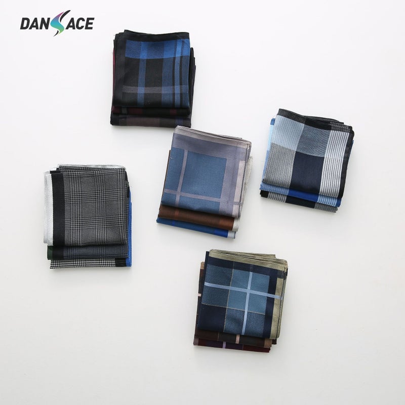 New 43Cm Men'S Cotton Handkerchief Combed Cotton Yarn-Dyed High-End Business Handkerchief Wedding Gift Can Be Customized - Image 2