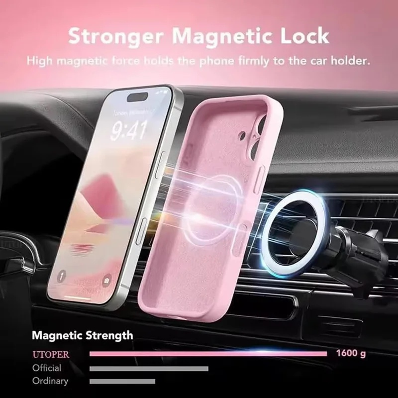 Mobcos Mobcos iPhone 17 Navy Blue Mobcos iPhone 17 Navy Blue Luxury Magnetic Compatible for iPhone Series – Shockproof, Slim Fit, Soft-Touch Protective Cover with Magnetic Wireless Charging Support  | Best Price UAE
