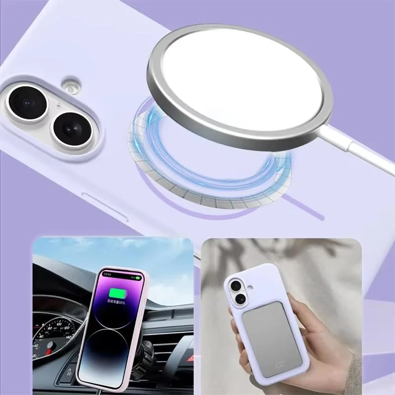 Mobcos Mobcos iPhone 17 Navy Blue Mobcos iPhone 17 Navy Blue Luxury Magnetic Compatible for iPhone Series – Shockproof, Slim Fit, Soft-Touch Protective Cover with Magnetic Wireless Charging Support  | Best Price UAE