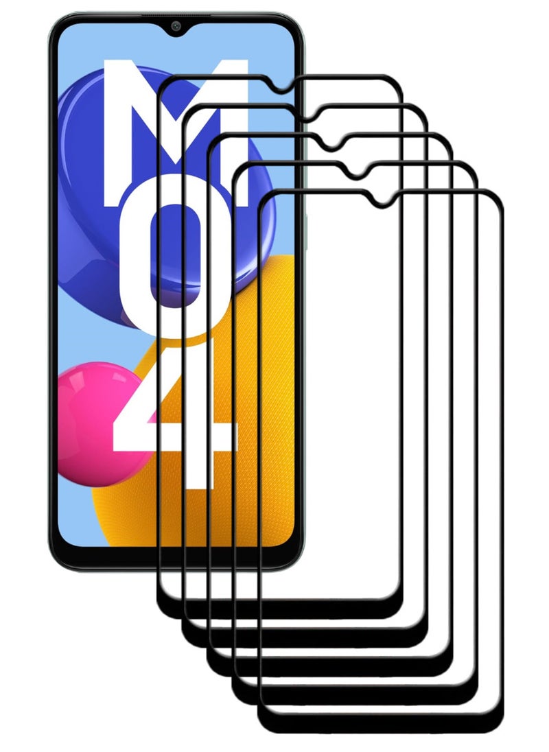 ACLIX 5 Pieces Antistatic ESD Dustproof Premium Quality High Definition Tempered Glass Screen Protector Designed For Samsung Galaxy M04 - Image 1