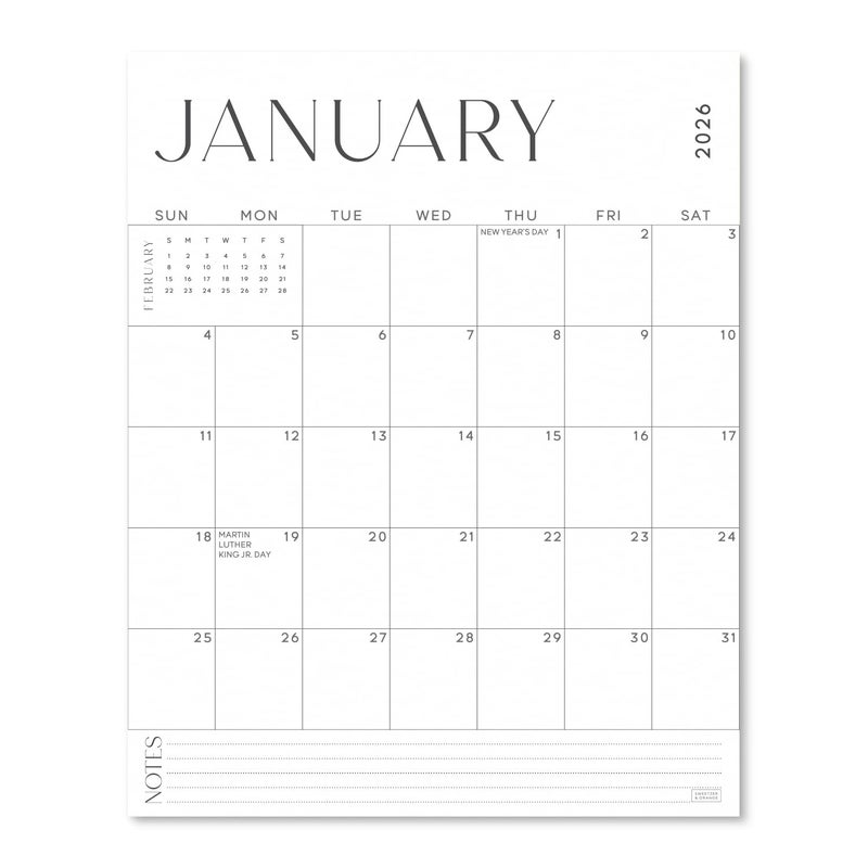 Sweetzer & Orange S&O Modern Magnetic Fridge Calendar from January 2026-June 2027 - Tear-Off Refrigerator Calendar to Track Events & Appointments - 18 Month Magnetic Planner for Fridge for Easy Planning-9.6x12 in. - Image 1