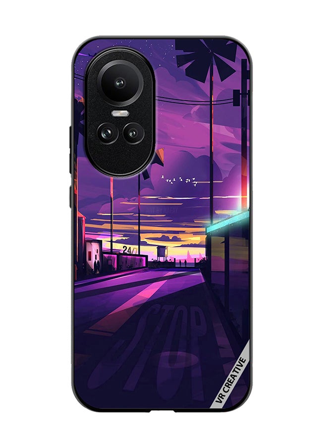 VR CREATIVE Protective Case Cover For Oppo Reno 10 Pro Empty Road Design Multicolour - Image 1