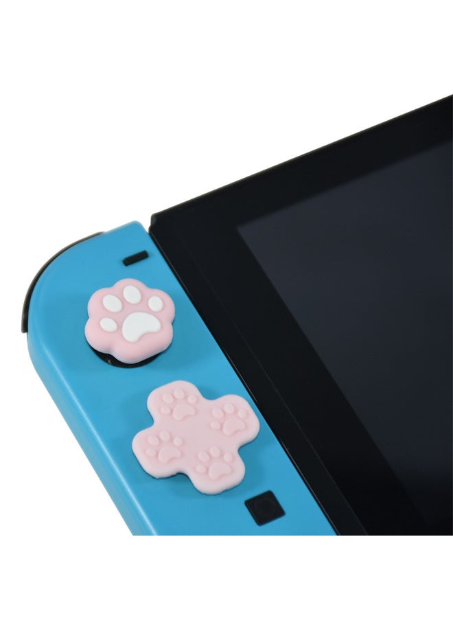 AMOGMO Suitable Switch Handle Silicone Non-slip Game Rocker Protection Special-shaped Cat Claw Ns Cross Key Sticker-Product Color:Combination 3 Does Not Support Returns Or Exchanges  - Image 2