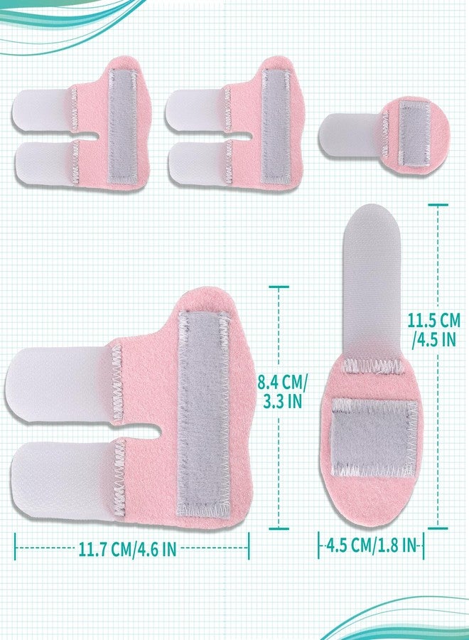 lefeke Trigger Finger Splint 3PCS, 2 Finger Support Braces for Middle, Ring or Index finger with 1 Thumb or Pinky Finger Splint, Broken and Mallet Finger Splints (Pink) - Image 4