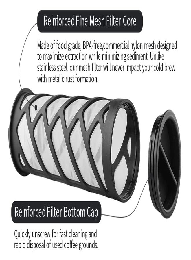 Sivaphe 64oz Cold Brew Coffee Maker Filter Reusable, Replacement Large Ice Coffee/Tea Maker Infuser, 2L Loose Tea Fruit Mesh Infusion Beverage Pitcher Accessory - Image 4