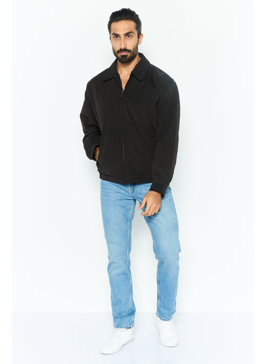 London Fog - Men Plain Jacket Shirt, Black - Image 1