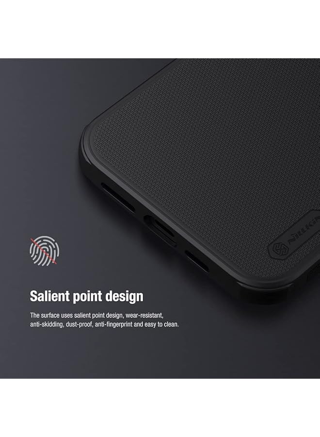 Nillkin Super Frosted Shield Pro Series Cover Case Designed For Iphone 13 Pro Without Logo Cutout Black - Image 4